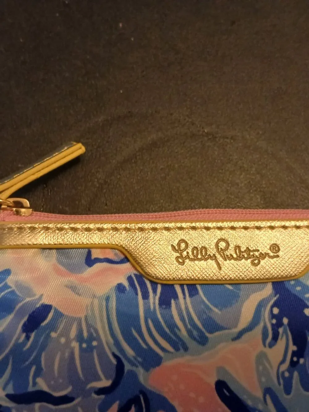 Lilly Pulitzer ID Case Keychain Wallet – Blue & Pink – NWOT